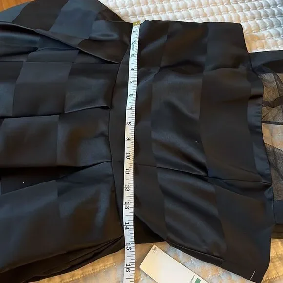 London Times Dress Womens Size 8 Black Sheer Top Fit and Flare - Picture 8 of 9